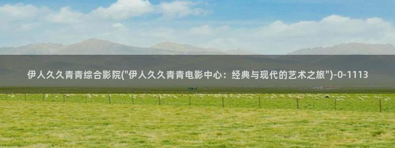 伊人久久干狼人影院